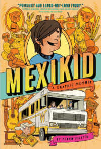 Mexikid book cover showing smiling boy and large camper van.