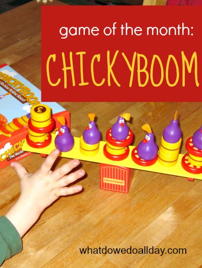 Chickyboom game teaches balance and uses fine motor skills