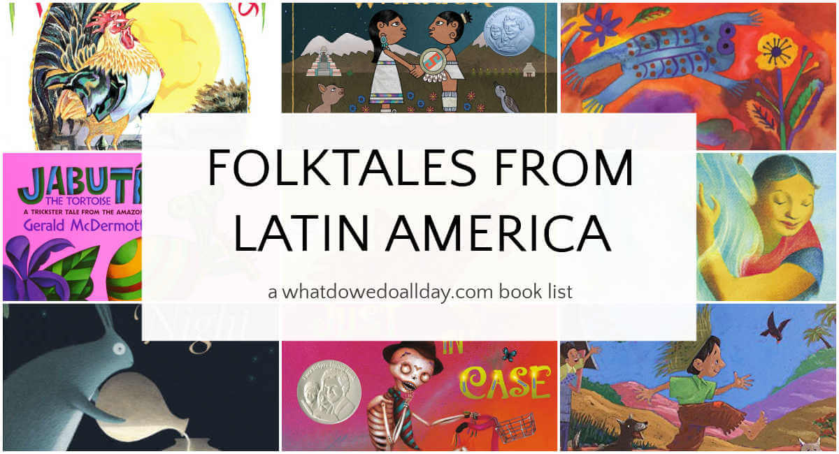 Collage of Hispanic and Latin American folktales