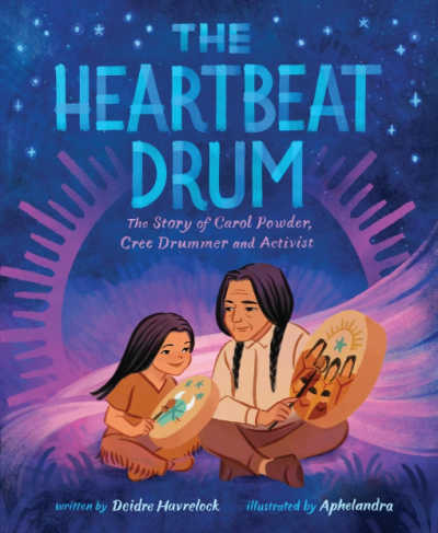 The Heartbeat Drum picture book cove will illustration of woman and girl holding drums. 