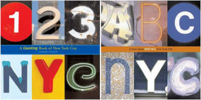 Side by side picture book covers of 123 NYC and ABC NYC.