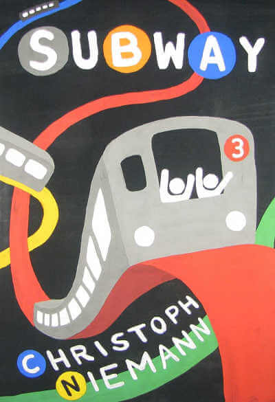 Subway by Christoph Niemann picture book cover with illustration of number 3 NYC subway train.