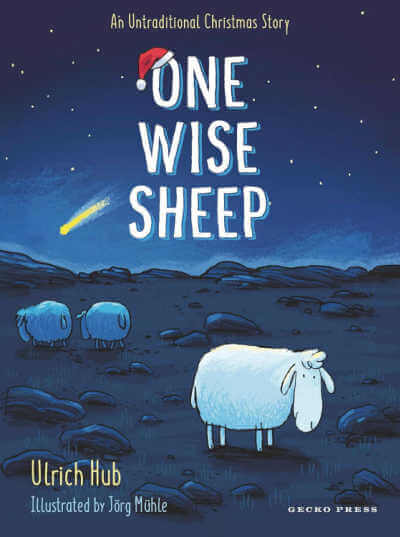 One Wise Sheep book cover with illustration of sheep at night under a shooting star.