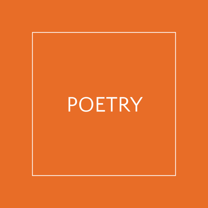 orange square with text poetry